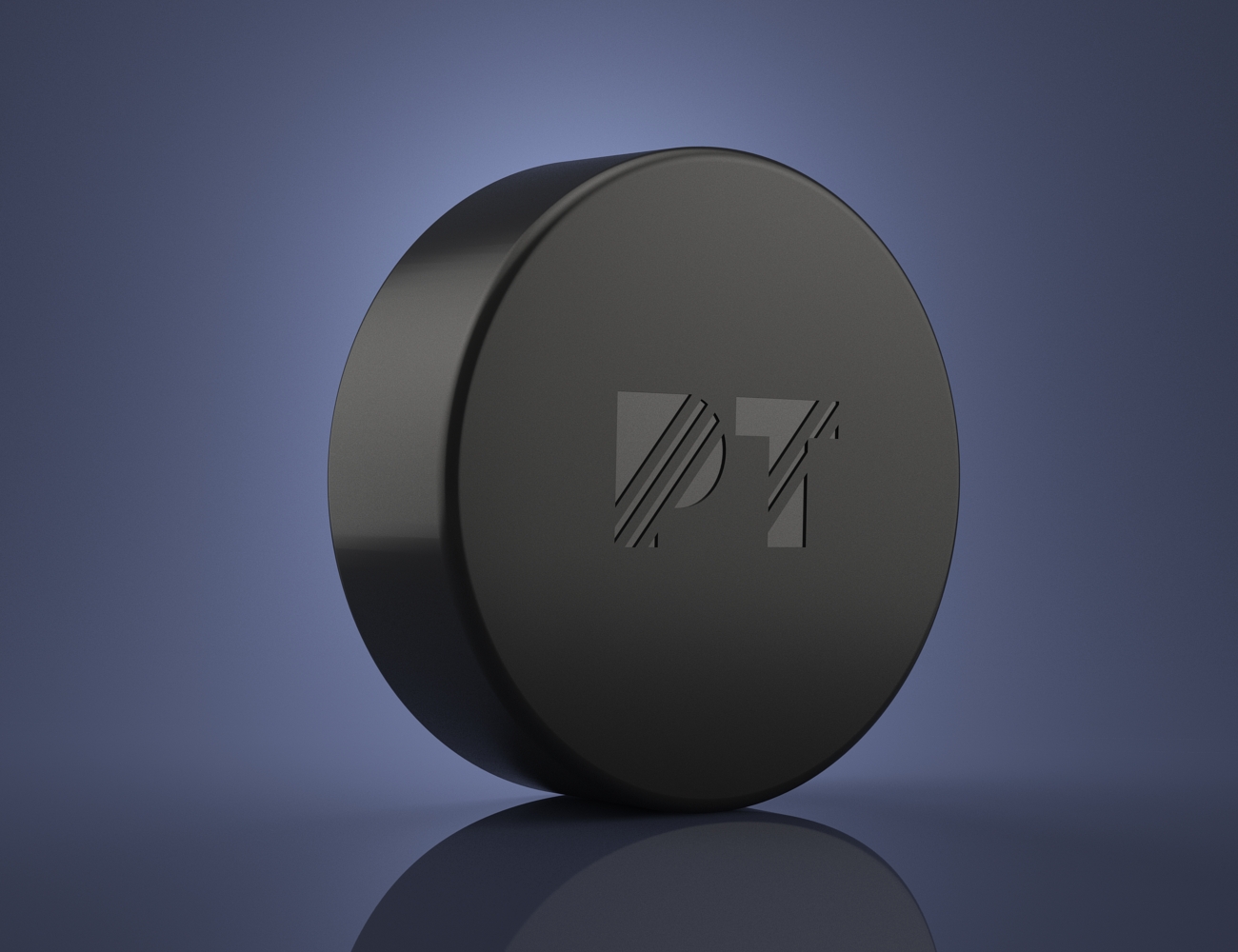 MuckPuck Material Node standing upright, viewed from the front right.