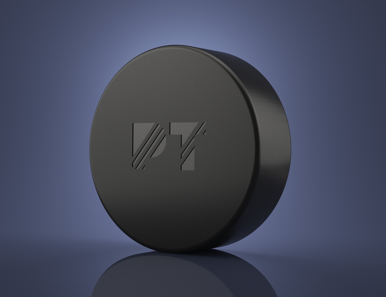 MuckPuck Material Node standing upright, viewed from the front left.